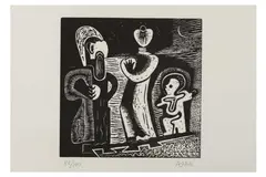 R.a. (1899-1991) by Eileen Agar, woodcut, offered Nov 2021