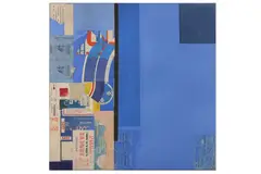 Untitled by Theodore Mendez, oil and collage on canvas, offered Nov 2021