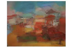 Untitled by Clifford Fishwick, oil on board, offered Nov 2021