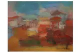 Untitled by Clifford Fishwick, oil on board, offered Nov 2021