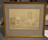 North east view of the church of Harmonville near Caen Pencil and by John Sell Cotman, 1818, Pencil and wash, sold Aug 2017