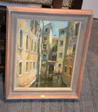 Morning in Venice Oil by Charles Everest Hardaker, Oil on canvas board, sold Aug 2017