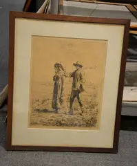 Untitled by Jean-François Millet, Etching Plate:, sold Aug 2017