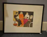 Breastfeeding, coloured print by Paula St, print, sold Aug 2017
