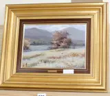 Poppies in a landscape by Jose Augustin Arrieta, oil on board, sold Aug 2020