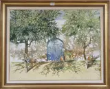 Blue Door by Chris Wild, oil on board, sold Aug 2020