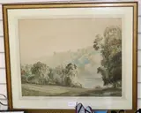 View of Windsor Castle by Edwin Harris, watercolour, sold Aug 2020