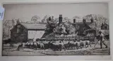 Kemp Croft Farm by Charles Frederick Tunnicliffe, etching, sold Aug 2020
