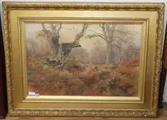 Woodland scene by Benjamin John Ottewell, watercolour, sold Aug 2020