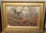 Woodland scene by Benjamin John Ottewell, watercolour, sold Aug 2020