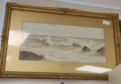 Near Torquay, S.Devon by Ernest Stuart, watercolour, sold Aug 2020