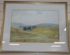Sheep on the downs by John Charles Dollman, watercolour, sold Aug 2020