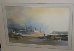 Coastal scenes, largest 36 x 54cm, unframed by Dennis John Hanceri, watercolor, sold Aug 2020