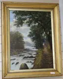 On the Lym by Octavius Clark, oil on canvas, sold Jul 2020