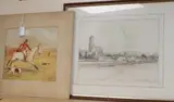 Larchant by Frank Lewis Emanuel, pastel and I, sold Jul 2020