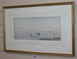 Extensive coastal view off Brighton including the Chain Pier by Albert Marks, watercolour, sold Jul 2020
