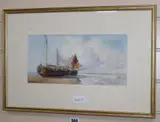 Dutch Pinks and Whitby Lugger by John Mogford, watercolour, sold Jul 2020