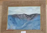 Study of a mountain range by Gopal Ghose, 1958, mixed media, sold Jul 2020