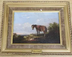 Waiting for his Master by John Duval, oil on panel, sold Jul 2020