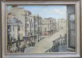 Street in Brighton, inscribed verso, 52 x 74cm by George Charlton, oil on board, sold Jul 2020
