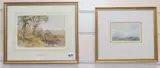 Crabhill' and another watercolour of the Brecon Beacons by a different hand (gallery labels verso) by Arthur James Stark, watercolour, sold Jul 2020