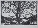 Winter Slumber by Adrian Allinson, pencil, sold Jul 2020