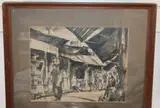 Marche au Puces by Terry McGlynn, ink, sold Jul 2020