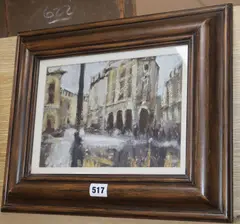 Cityscape by Clive McCartney, oil on board, sold Jul 2020