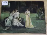 Young ladies in a garden by G.S. Bolton, 1894, oil on canvas, sold Jul 2020