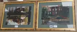 Landscapes with houses by Clive McCartney, oil on board, offered Jul 2020
