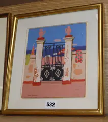 Gateway to Beach, Sicily by Leon Francesco Morocco, oil on board, sold Jul 2020