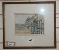 Lansdowne Terrace, Bath by Ken Howard, watercolour, sold Jul 2020