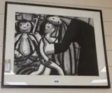 Out of the Bath by Anita Klein, charcoal and wash, sold Jul 2020