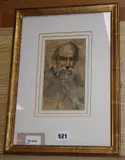 Portrait of Joaquim by Michael Hyam, watercolour, sold Jul 2020
