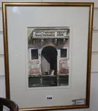 Canal Doorway by Michael Felmingham, watercolour, sold Jul 2020