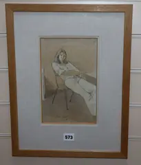 Geraldine by John Stanton Ward, pencil and wash, sold Jul 2020