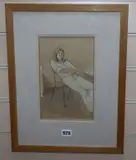 Geraldine by John Stanton Ward, pencil and wash, sold Jul 2020