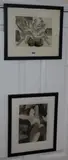 Cavorting female nudes and reclining female nude, both signed, 19 x 24cm and 27 x 19cm CONDITION: Both in good untouched condition, modern mounts and frames by S. Horne Shepherd, mixed media, offered Jul 2020