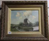 Dutch landscape with windmill by Adrianus Kuijpers, oil on panel, offered Jul 2020