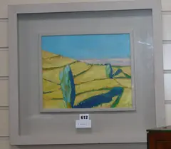 Barleyfield, South Wicklow by John Jobson, oil on board, sold Jul 2020