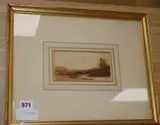 Scene near Scarborough by Henry Barlow Carter, 1854, watercolour, sold Jul 2020