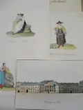 etc., collection of watercolour & ink studies, ca. 1835, of which 7 are costume by Austrian Costume, watercolour & ink, sold Aug 2021