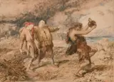 A Most Ridiculous Monster by John Gilbert, watercolour, offered Jun 2021