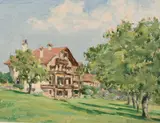 Fortunate Fields, Mont Pelerin by Muriel Elise Crooke, oil on panel, offered Jun 2021