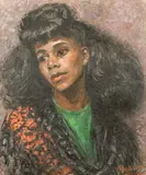 Czech, A head and shoulders portrait of a lady by Bruno Beran, oil on board, offered Jun 2021