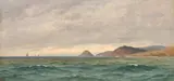 Shipping of a headland by Frederick William Meyer, oil on canvas, offered Jun 2021