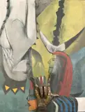 Juegos De Sombras by Moisés Finalé, oil on canvas, sold Jun 2021