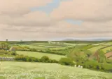 British, A scenic landscape with rolling hills by Robert Morson Hughes, oil on board, sold Jun 2021