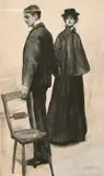 British, A study of a lady and gentleman by John da Costa, watercolour, offered Jun 2021