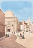 Italian, An Arabic street scene with figures and horses by Vittorio Rappini, watercolour, sold Jun 2021